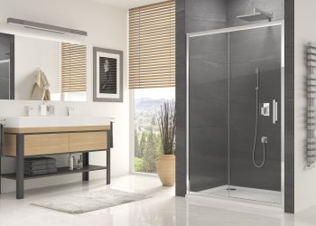 Душевая дверь Sanswiss Ocelia, раздвижная, 120×190 см, стекло 5 мм, серебристый профиль